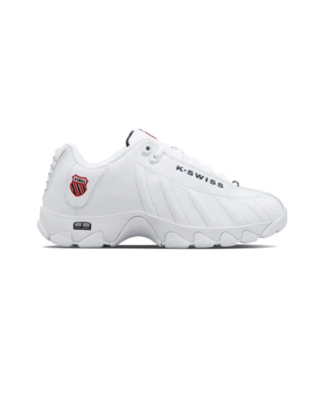 K-Swiss Men's ST329 CMF 03426-130-M White / Navy / Red Sneaker